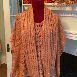 One size Simply Noelle sweater & scarf